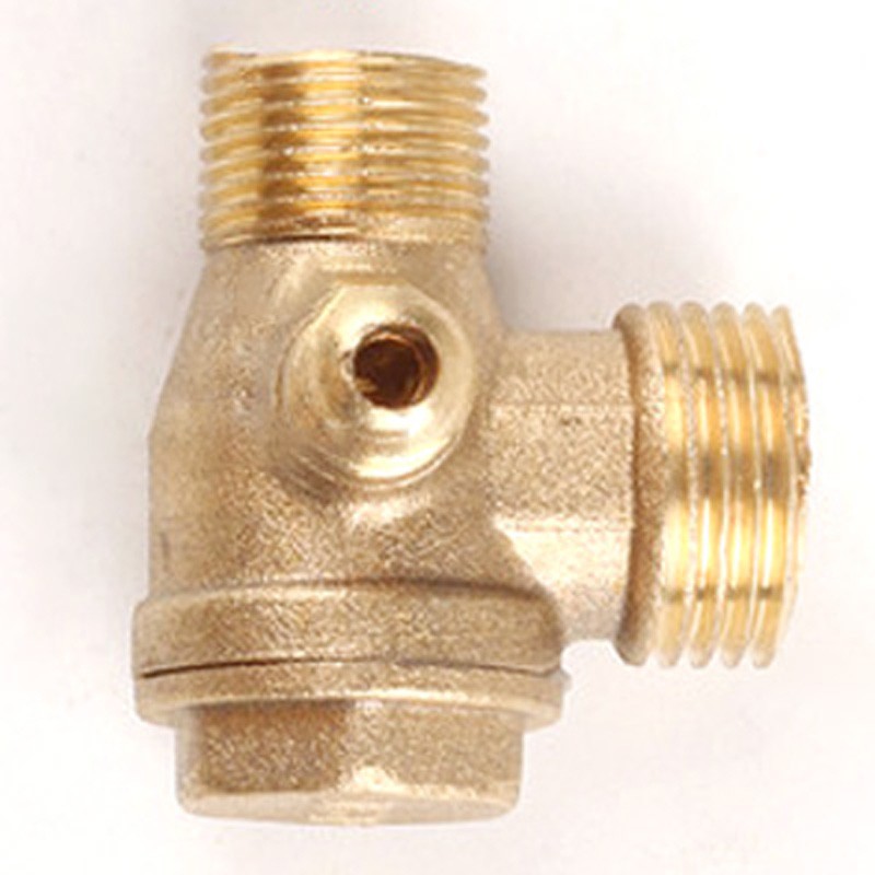 Brass Air Compressor Accessories One-Way Valve Stop Valve Check Valve Replaceable