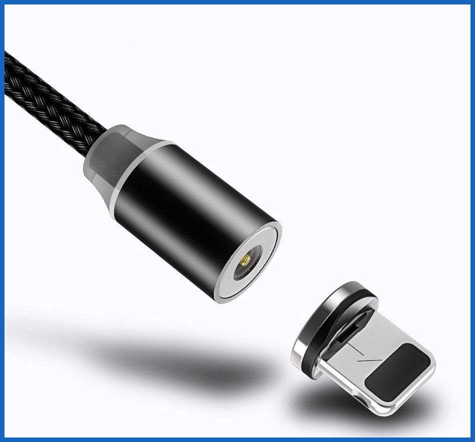 [Full Set 3 đầu sạc] Cáp sạc từ nam châm 3 đầu iPhone, Micro USB và TYPE-C 360 độ Dây Dù Siêu Bền