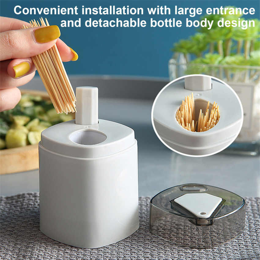Toothpick box automatic pop-up personalized creative high-end home cotton toothpick tube pressed toothpick bucket