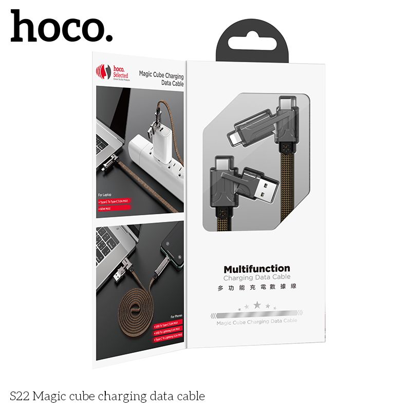 Cáp sạc nhanh 4in1 Hoco S22(QC3.0+PD 18W)