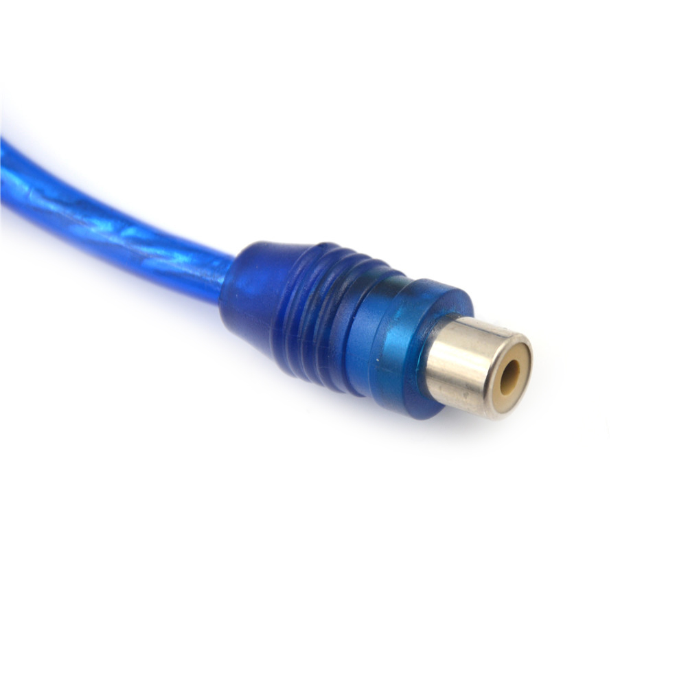 1 RCA Female To 2 Male Splitter Stereo Audio Y Adapter Cable Wire Connector. 