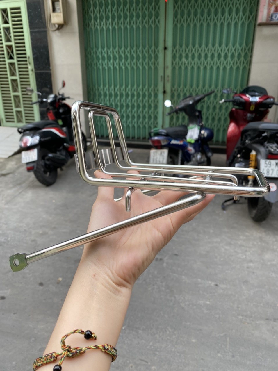 BAGA MŨI TRƯỚC XE DREAM INOX 10LY