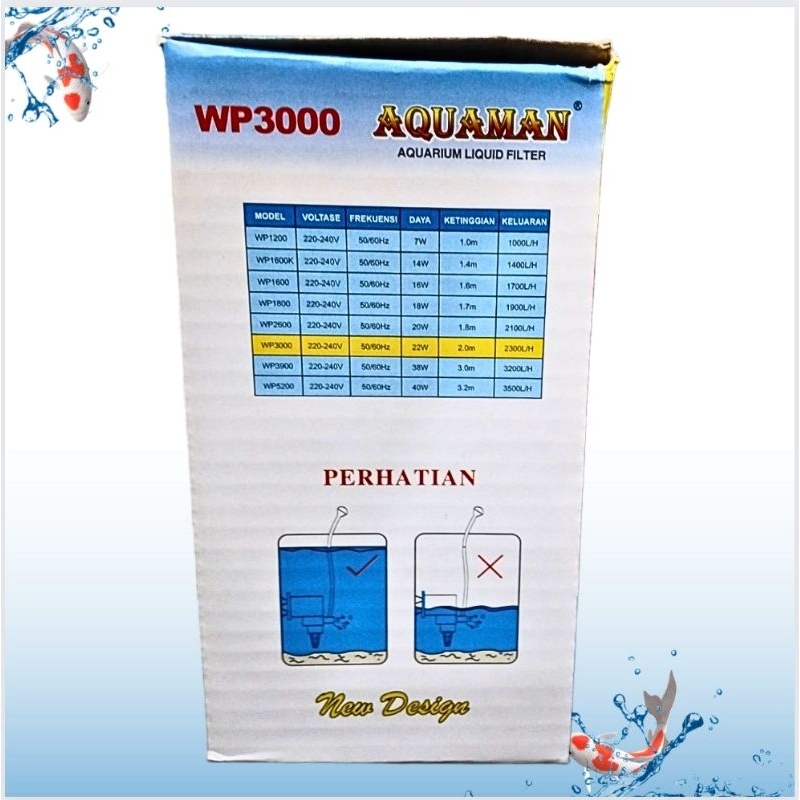 Pompa aquarium kolam AQUAMAN WP 3000
