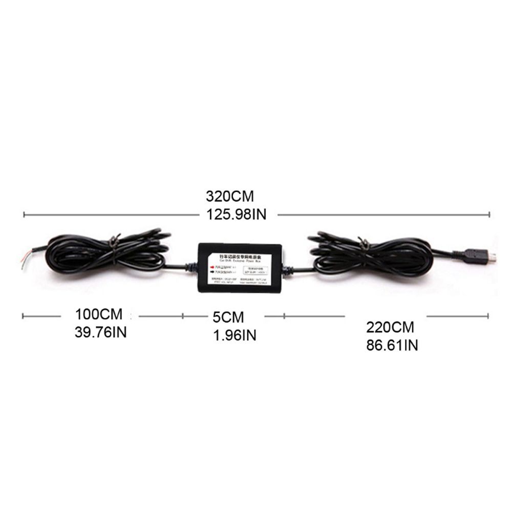 Power Cord Car Camera Charger Mini Micro Mirror DVR Hardwire Cable Kit ...