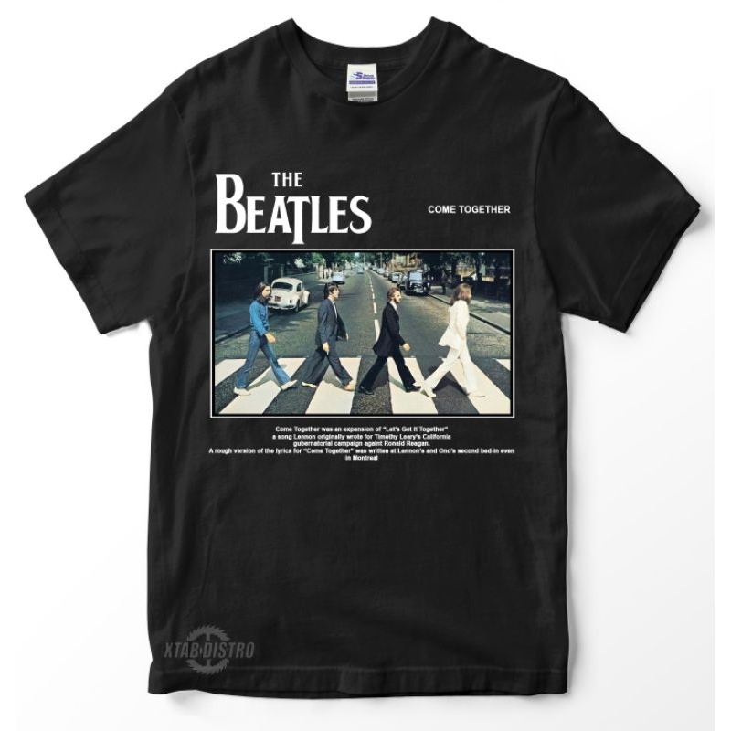Kaos band THE BEATLES Come together Premium tshirt the beatles abbey road  rock n roll vintage