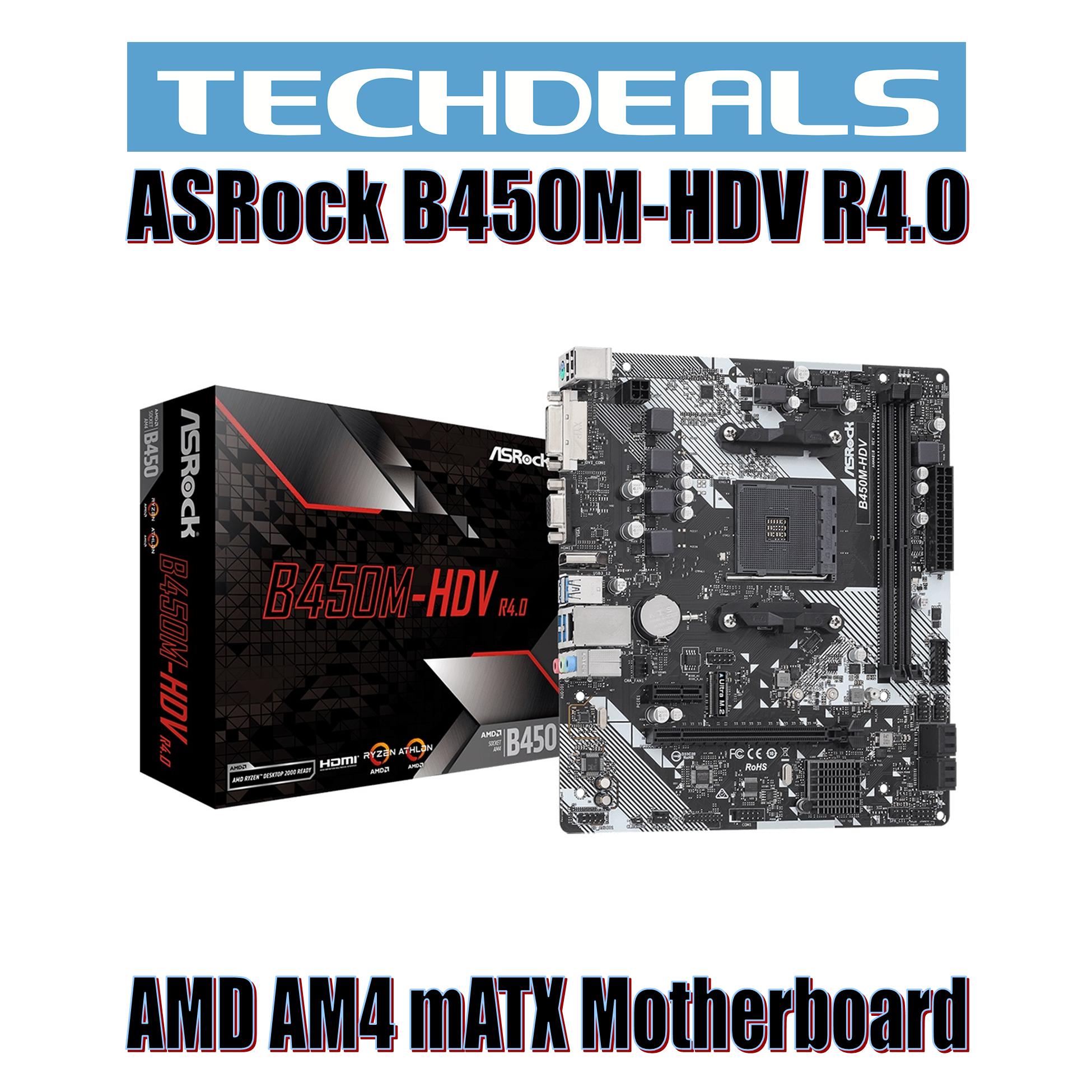 ASRock B450M-HDV AMD AM4 mATX Motherboard Lazada Singapore