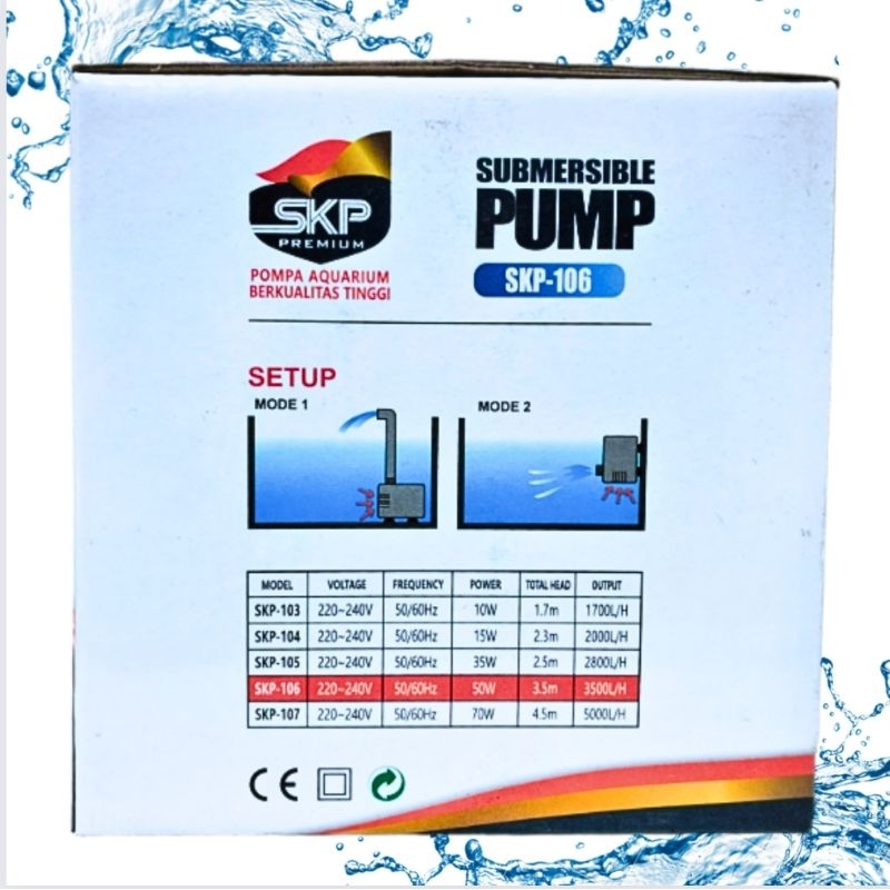 SKP PREMIUM 106 pompa kolam hidroponik
