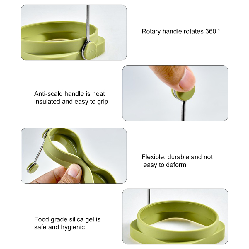 Egg Fried Mold Double-Sided Round Convenient Omelet Moulds Silicone Tools Pancake Maker Molds Frying Pan Accessories