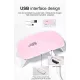 6W Mini Nail Dryer - Portable Machine with 6 LED UV Lights for Manicures. 