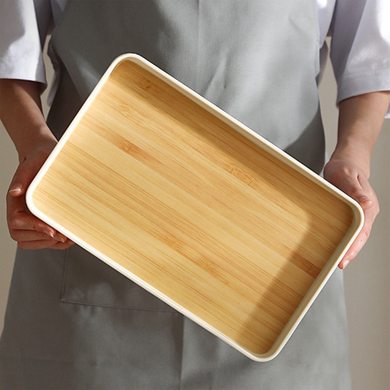 Nhật bản-phong cách trà Khay phục vụ ăn sáng chiếc đĩa trái cây lưu trữ Pallet đĩa nhựa khay hình chữ nhật