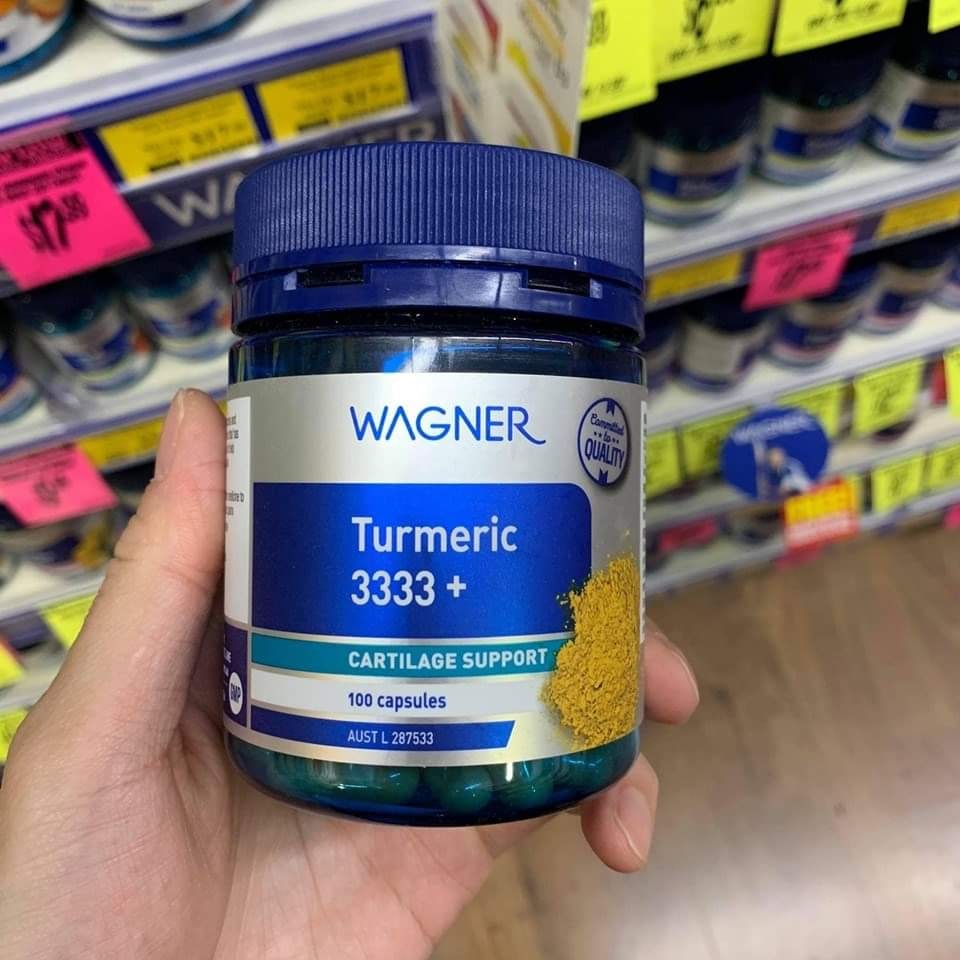 Tinh bột nghệ wagner turmeric 3333 - hộp 100 viên