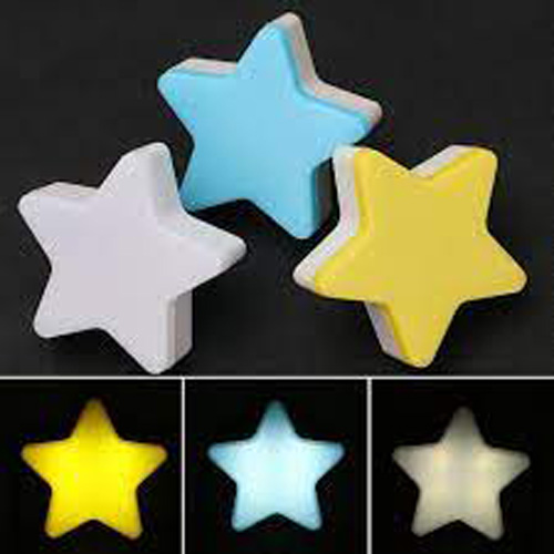 Stars Night Light LED Children Bedroom Wall Lamp Mini Indoor Sensor Light Bedroom Decor Kids Lantern Christmas Decoration Lights. 
