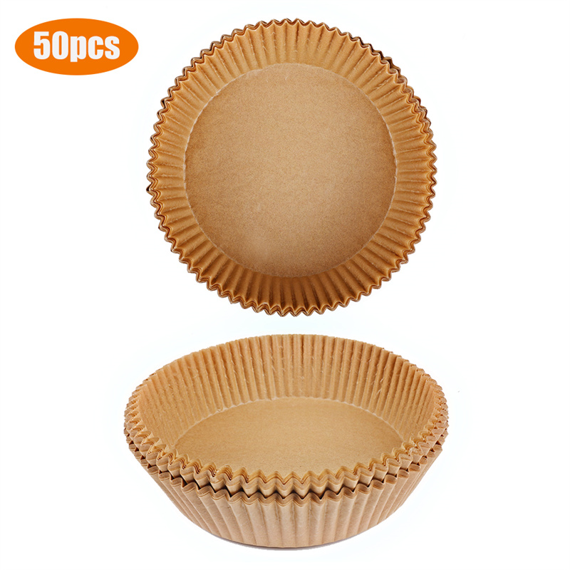 50pcs/pack Special Paper for Air Fryer Baking Oil-proof Oil-absorbing Paper Household Barbecue Plate Food Oven Kitchen Pan Pad