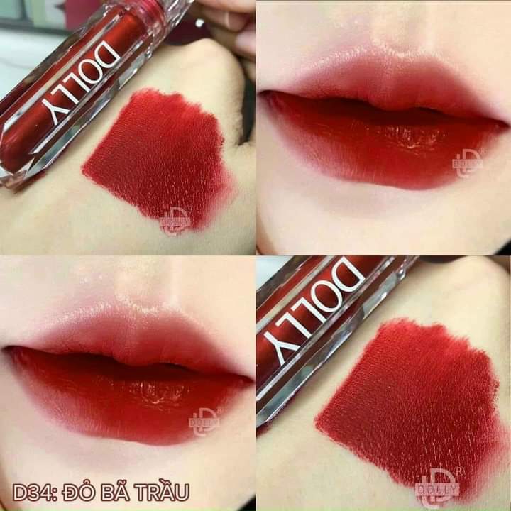 Son kem siêu lì Set 3 cây chính hãng Dolly ( lựa màu son tùy thích )