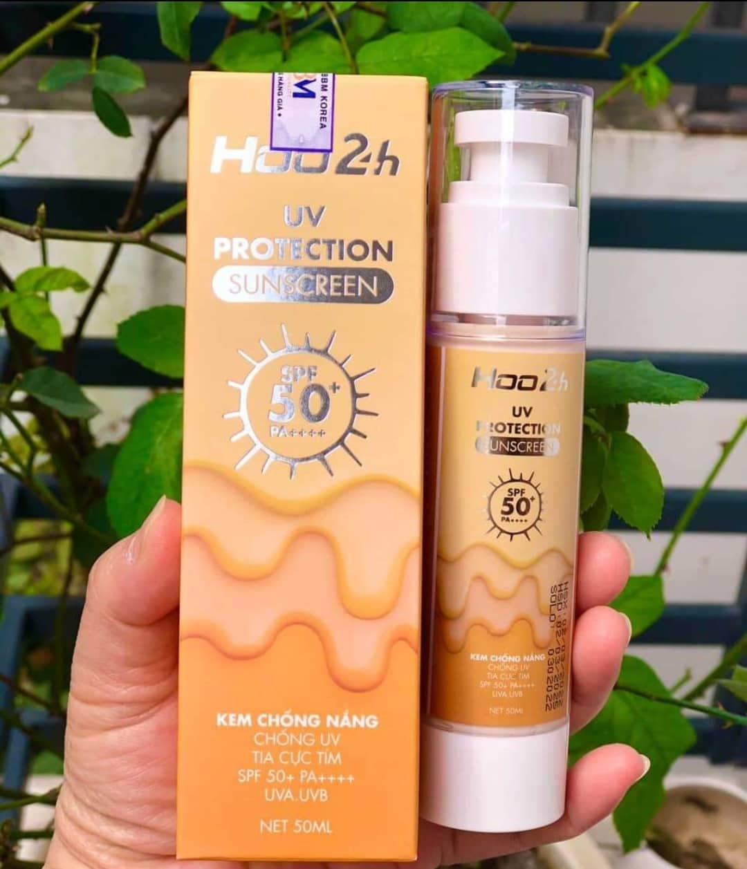 Kem chống nắng chống uv và tia cực tím hoo24h spf 50+ 50ml