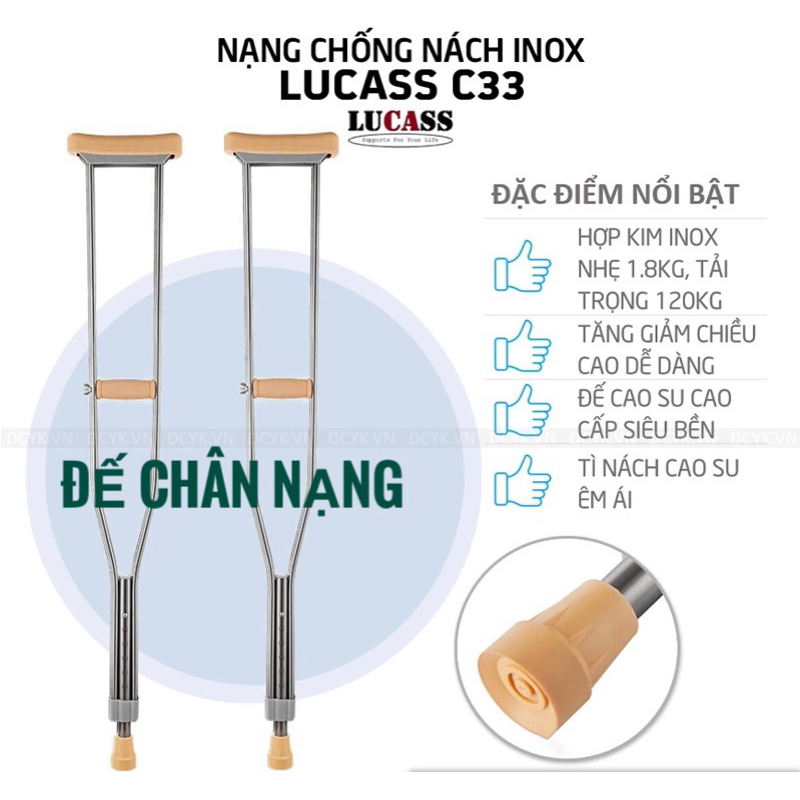 PHỤ KIỆN] Cục chân Đế Cao Su cho chân gậy Nạng chống Lucass Màu Vàng,chân đế cao su dùng cho chân nạng nách nhôm lucass