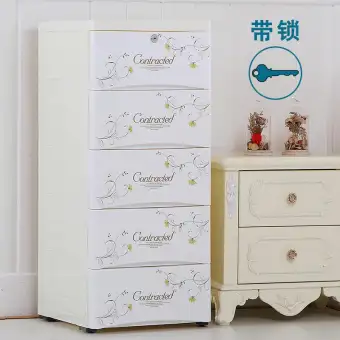 Thick Multilayer Drawer Type Plastic Storage Cabinet Baby Closet