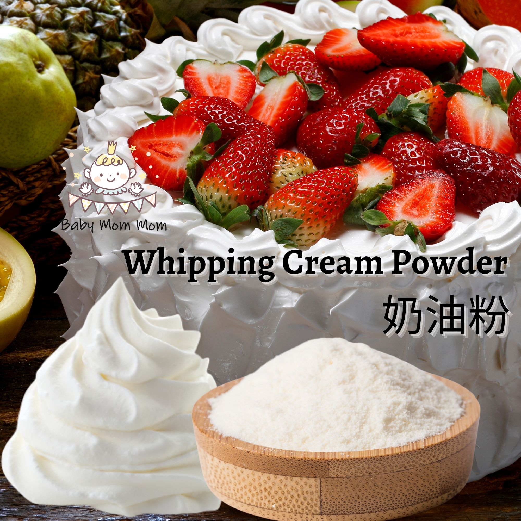 Whipping Cream Powder (Less Sugar Less Sweet) Whipped Topping Cream