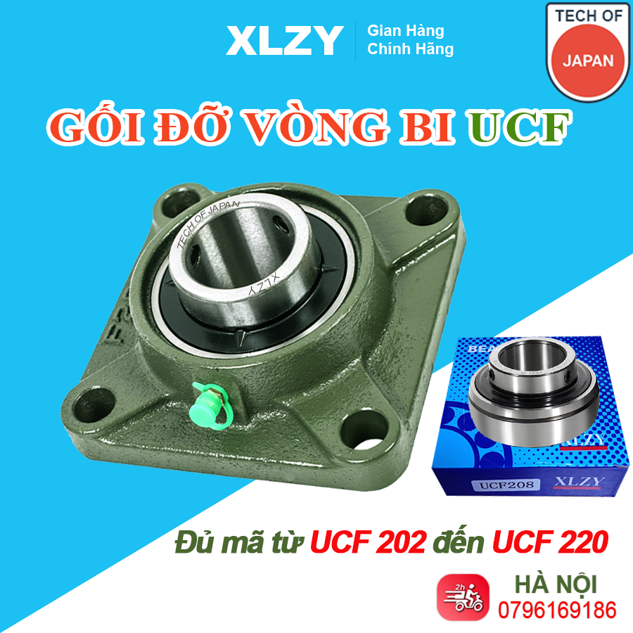 Gối đỡ vòng bi ucf206 ucf207 ucf208 ucf209 ucf210 ucf211 gối đỡ bạc đạn xlzy - vongbibacdanxlzy