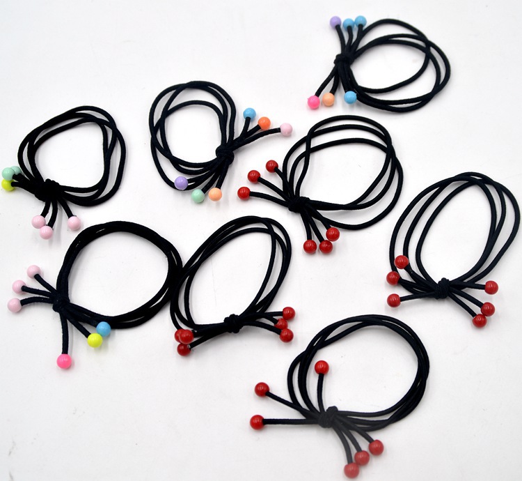Sét 10 dây buộc tóc hạt nhỏ cherry siêu xinh