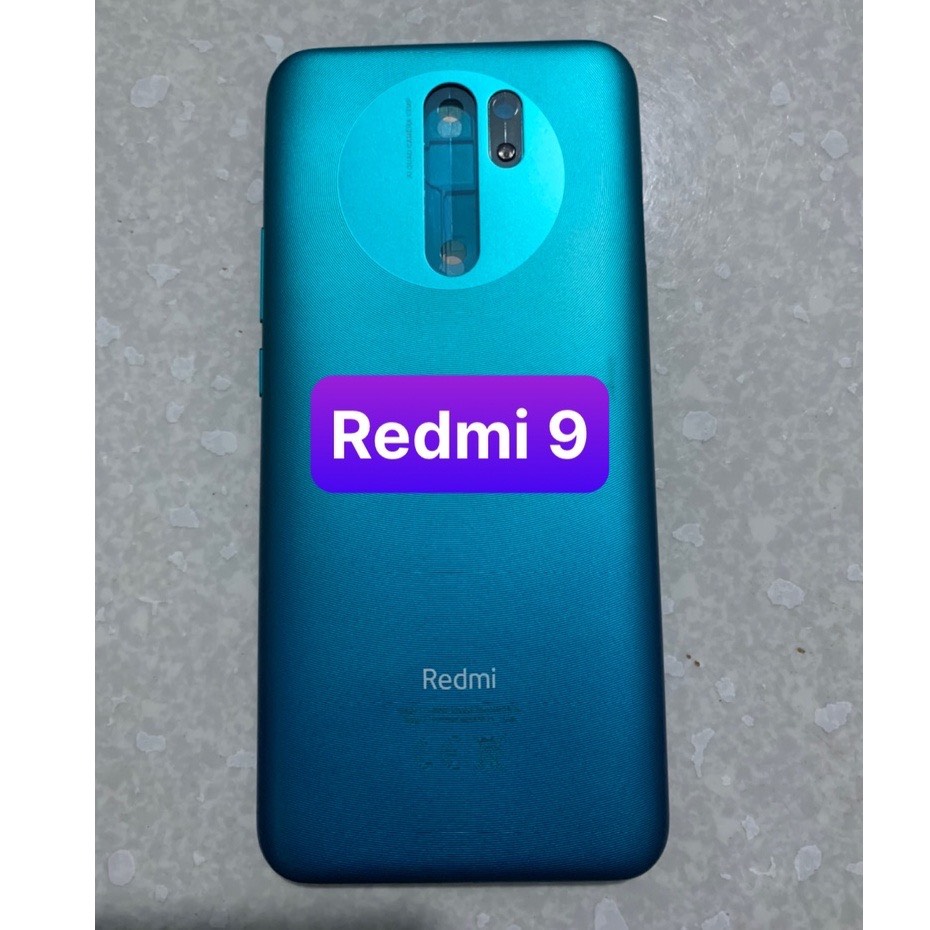 bộ xương vỏ zin xiaomi redmi 9 gồm( kính cam,phím bấm,lưng,sườn)