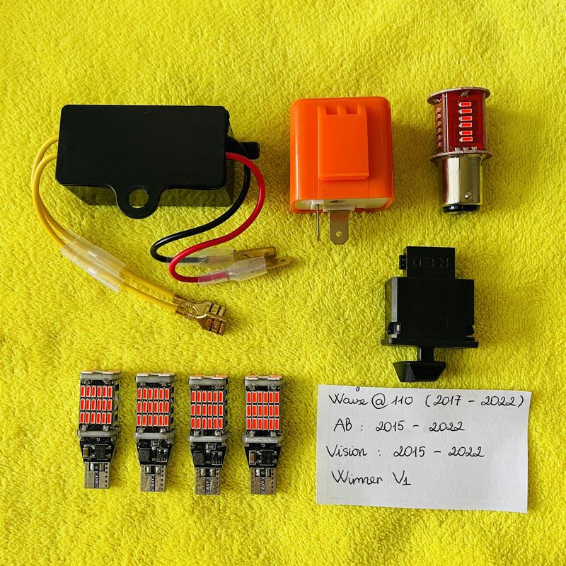 Combo 5 món nút haza nháy 4 led xinhan t15