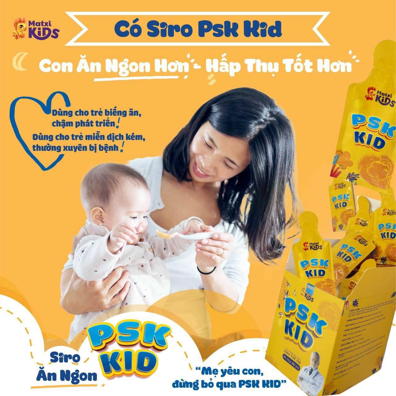 SIRO TRẺ EM PSK KID ( hộp 30 gói) chính hãng