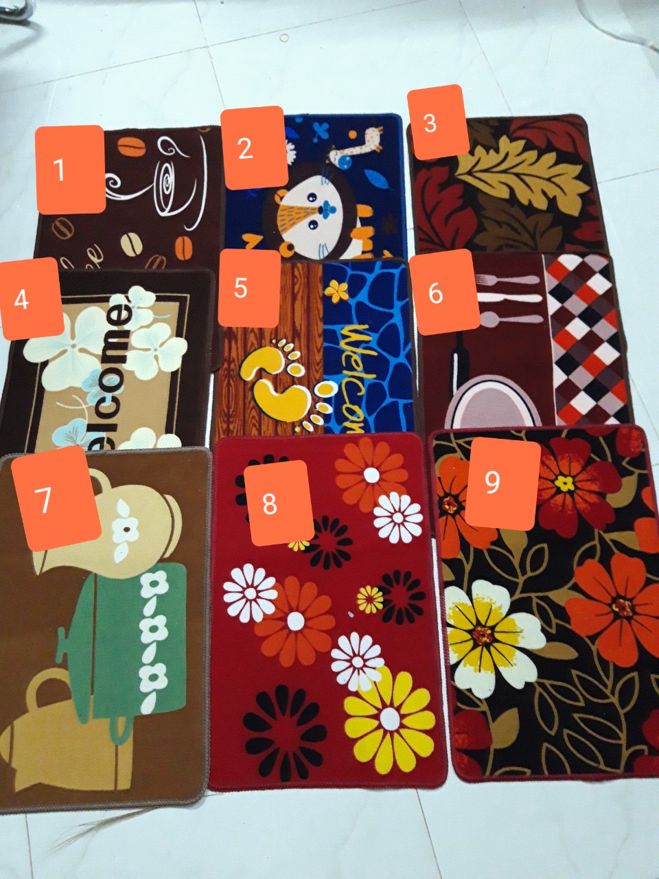 Bộ 2 thảm nhà bếp cao cấp (40 x 60 và 40 x 120 cm)