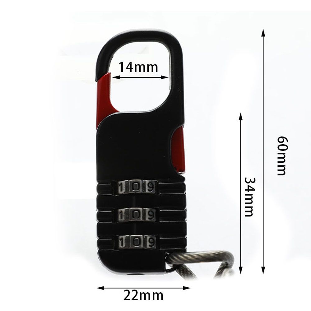 SWALLOWED Mini Metal Safety Accessories Cable Bicycle Accessories Cable Lock Bicycle Lock Security Lock Cable Lock Helmet Lock