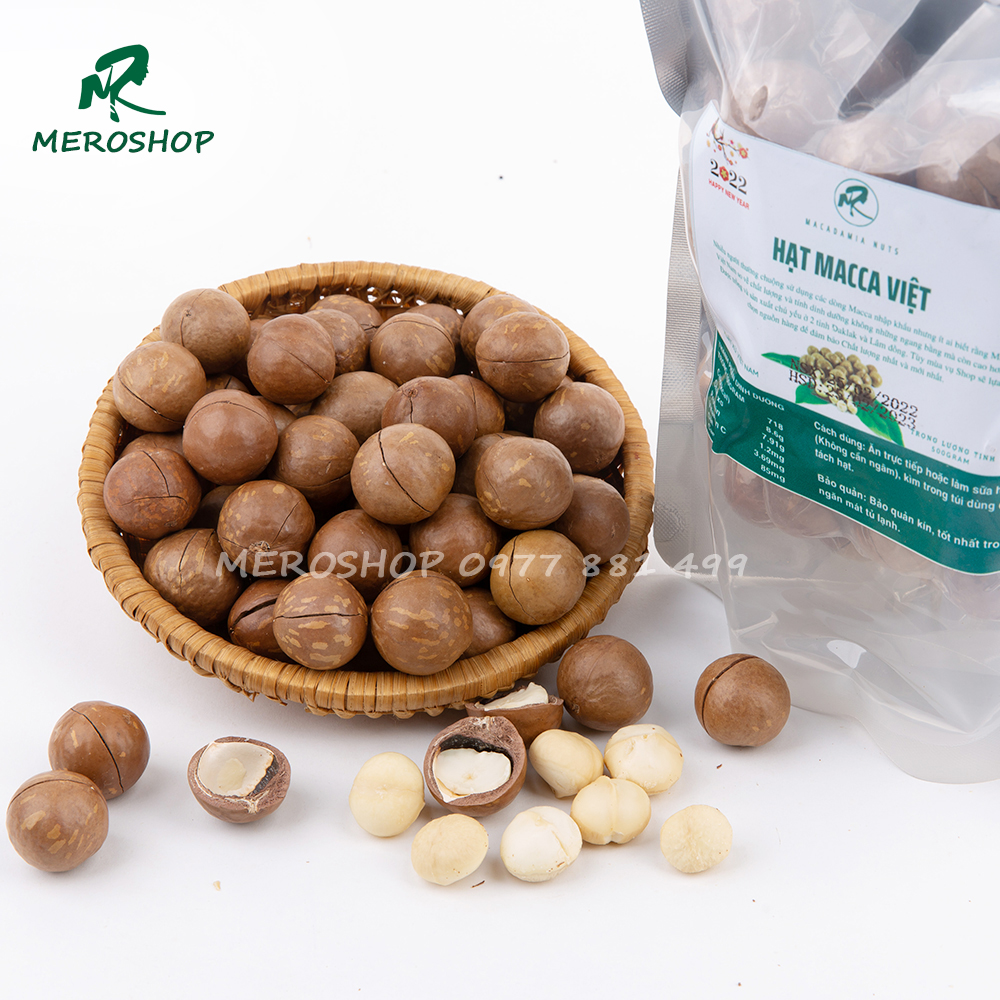 500GRAM HẠT MACCA DAKLAK NỨT VỎ SẤY CHÍN