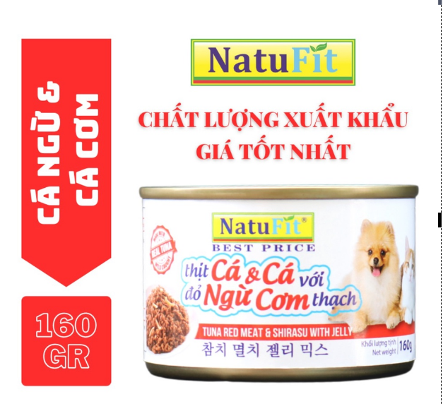 Pate chó mèo Natufit 160g