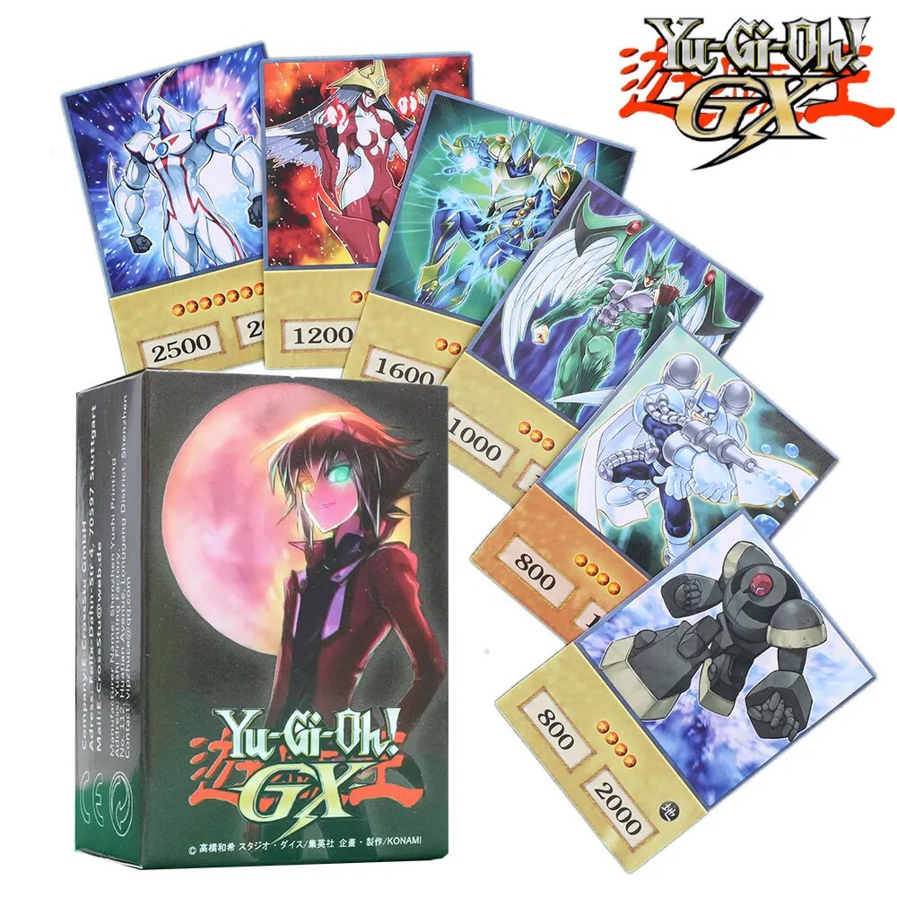 Yu-gi-oh anime cards blue eyes dark magician exodia obelisk slifer ra yugioh dm 100pcs diy card kids christmas gift