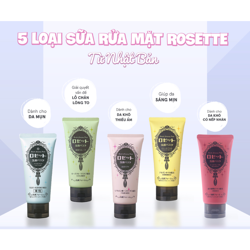 [Hàng chính hãng] Sữa Rửa Mặt Rosette Bùn Khoáng Mini 25g