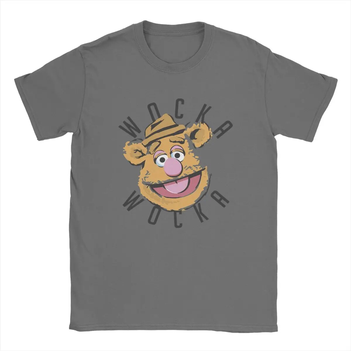 Funny Disney Muppets Fozzie Wocka Wocka T-Shirts for Men O Neck 100% Cotton T Shirts Short Sleeve Tee Shirt New Arrival Clothing