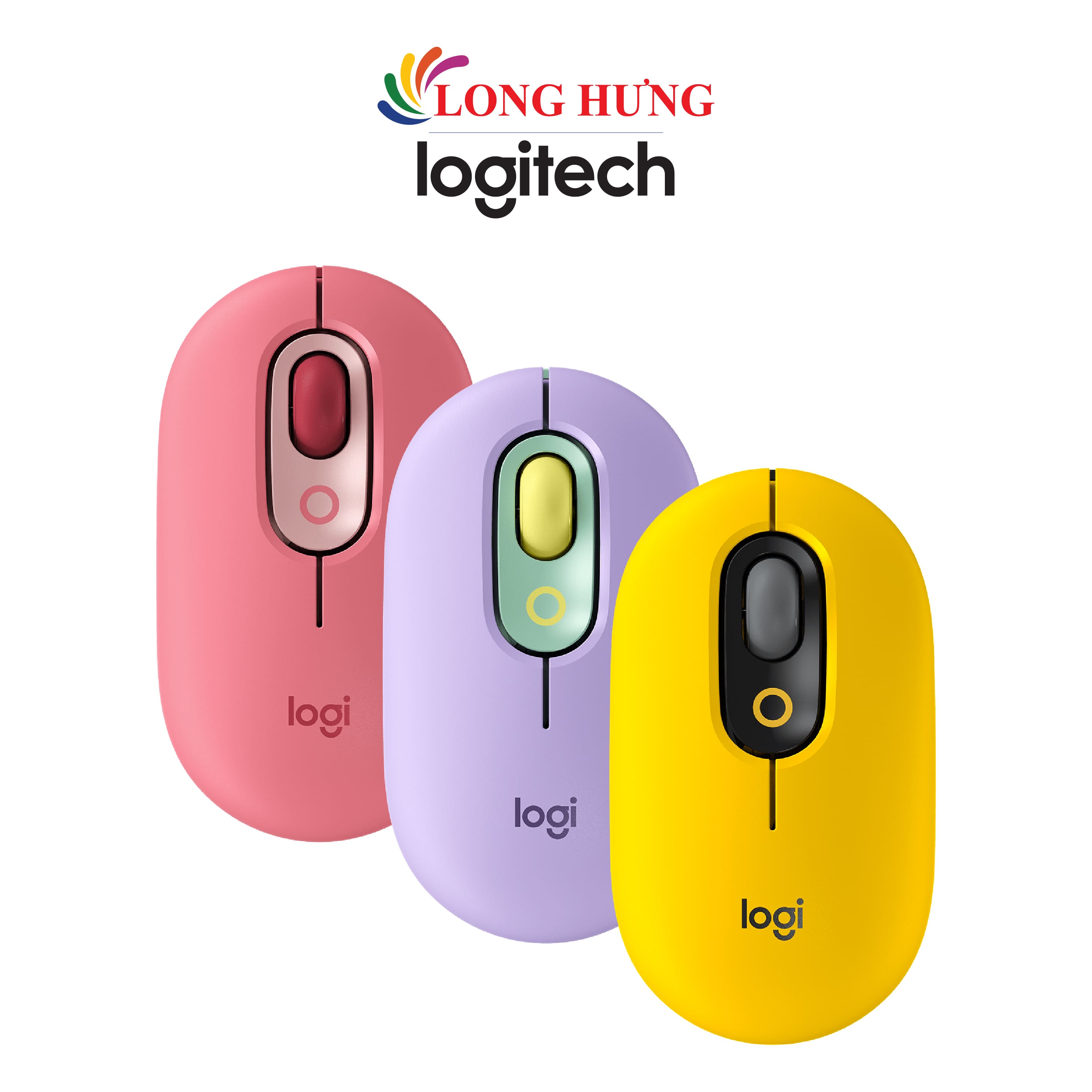 Chuột không dây Logitech Pop Mouse - Hàng chính hãng - Màu sắc nổi bật thumbnail