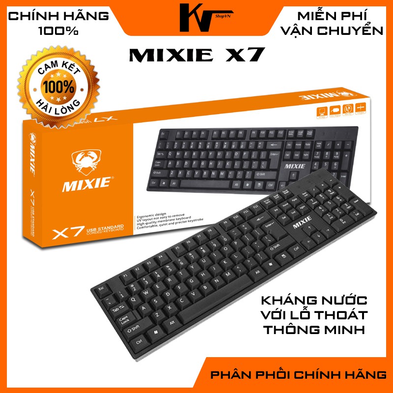 Bàn phím dây mixie - x7, x7s dùng cho văn phòng, chơi game. chính hãng