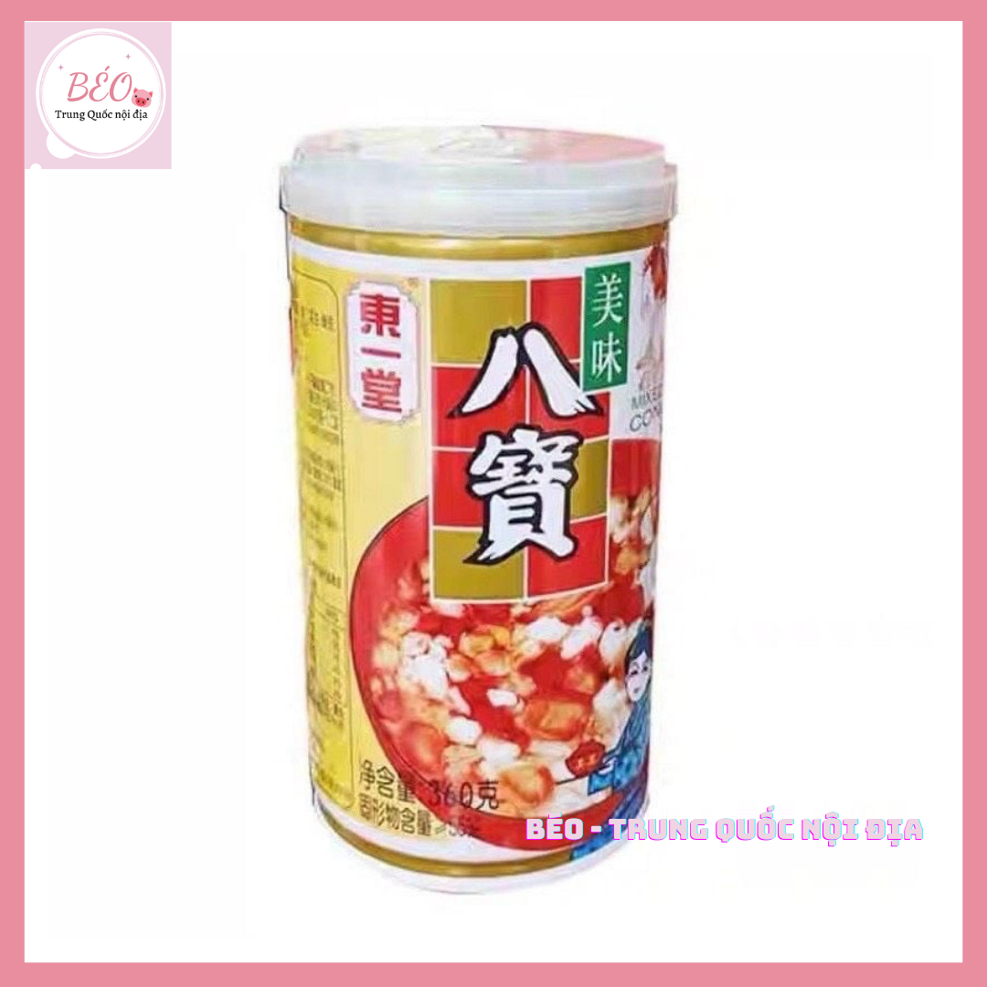 Thùng 12 Lon cháo sen Bát Bảo thập cẩm siêu ngon, bổ dưỡng