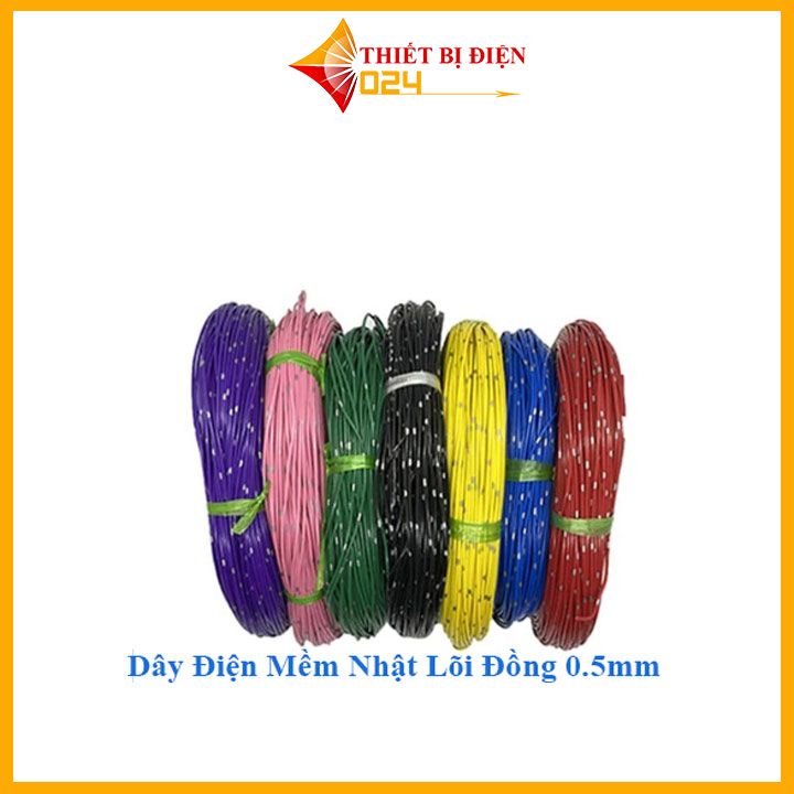 Dây điện Nhật xịn 0,5 mm 1mm ly 100 mét (cao cấp)