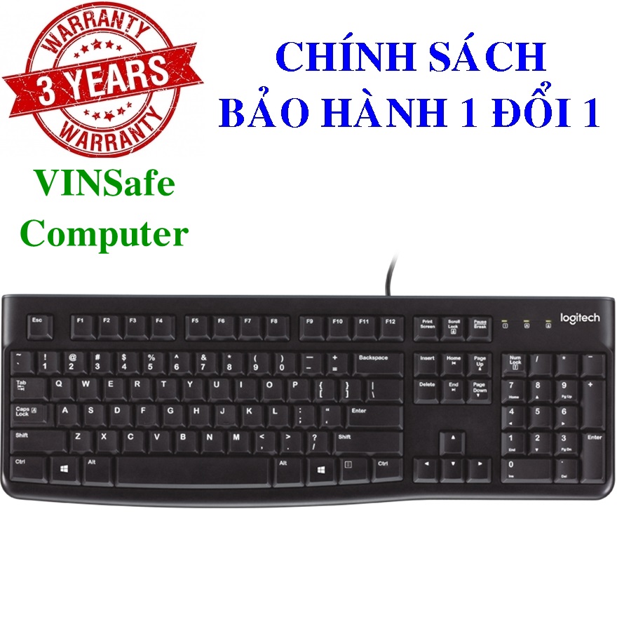 Bàn phím văn phòng Logitech K120 - Tem DIGIWORLD / VĨNH XUÂN Phân Phối