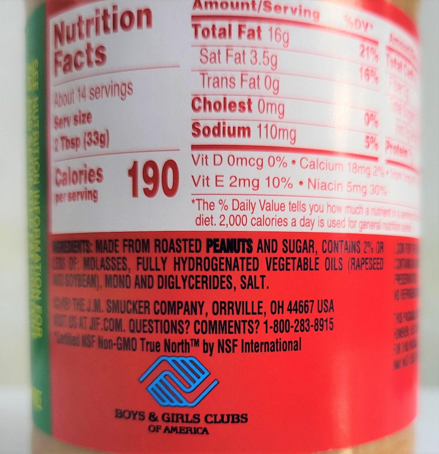 [Hộp 454g – NẮP XANH] BƠ ĐẬU PHỘNG (HẠT) [USA] JIF Extra Crunchy Peanut Butter