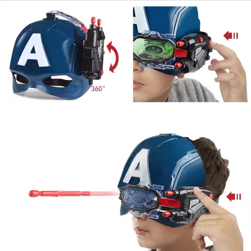 ( Hàng có sẵn ) Mũ Captain America có đèn, có thể ban được