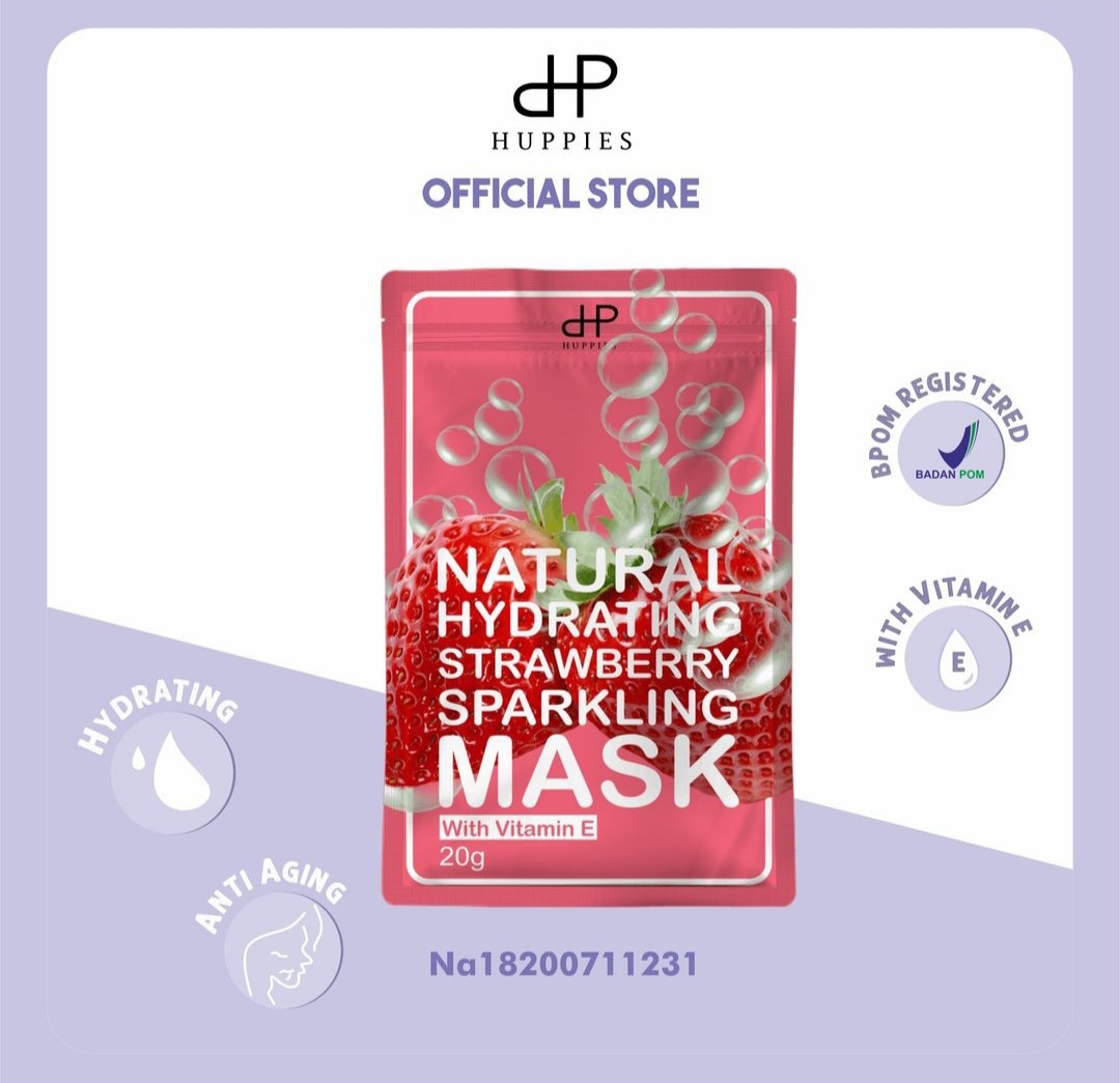 Huppies Natural Hydrating Strawberry Sparkling Masker Bpom Premium Mask Dengan Zipper Lock Masker Bilas Masker Wajah Bpom Masker Pemutih Masker Wajah Original Masker Wajah Aman Masker Wajah Organik Huppies Original Masker Huppies Promo Lazada Indonesia