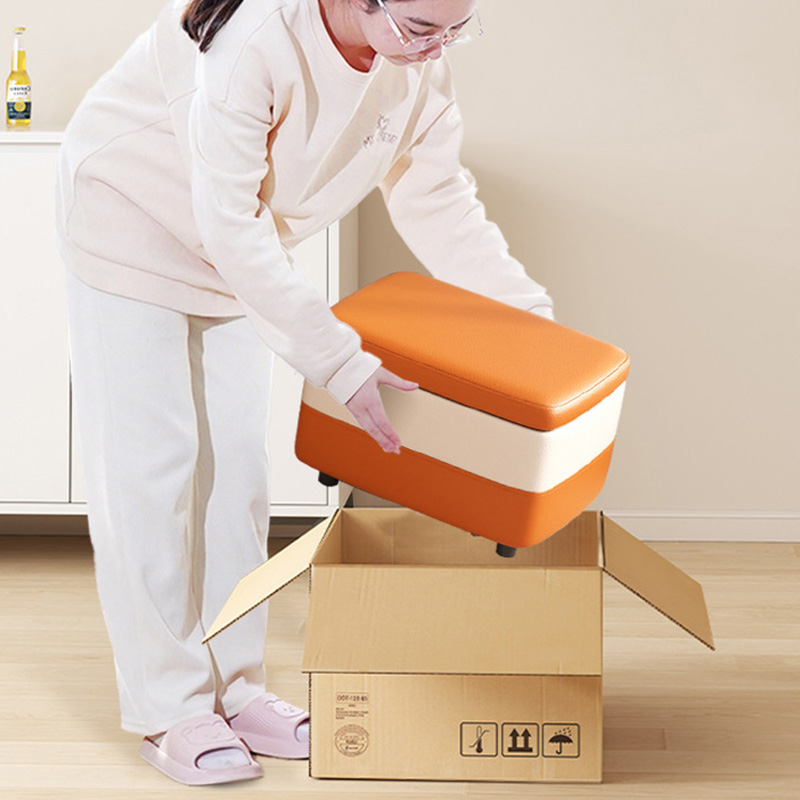 NFA Storage stool can be used for household shoe changing, storage box can accommodate people, storage, sofa stool, bed end storage, small stool for household use
