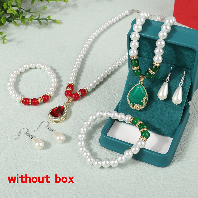【Hot demand】3Pcs/set Vintage Fashion Pearl Jewelry For