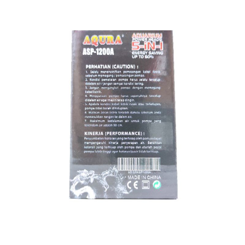 Pompa aquarium AQURA ASP 1200A