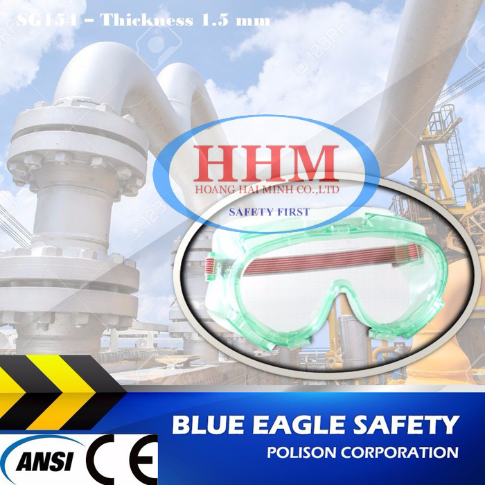 Kính chống hóa chất Blue Eagle SG154
