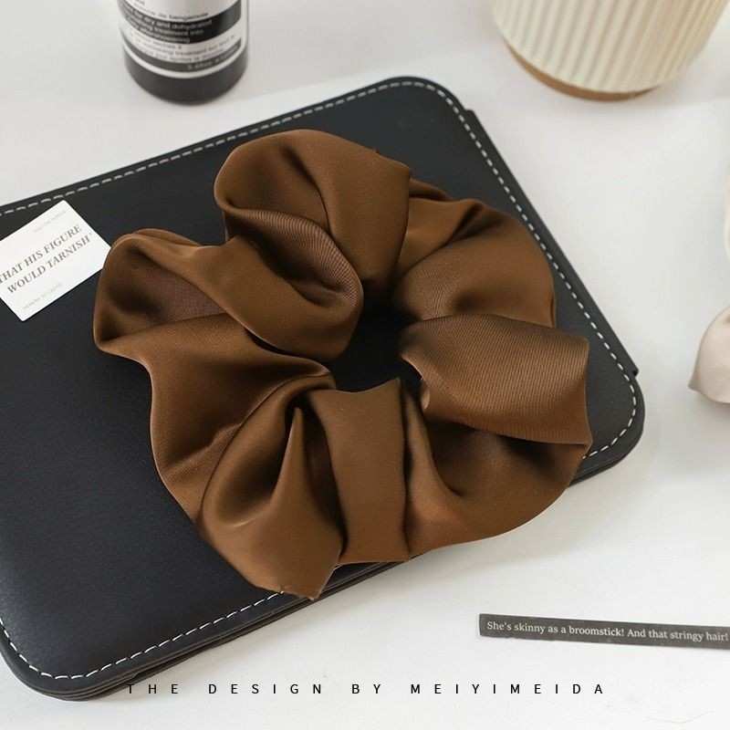 Korean Large Intestine Hair Tie for Women High Quality Satin Fashionable High-end Simple Large Hair Tie