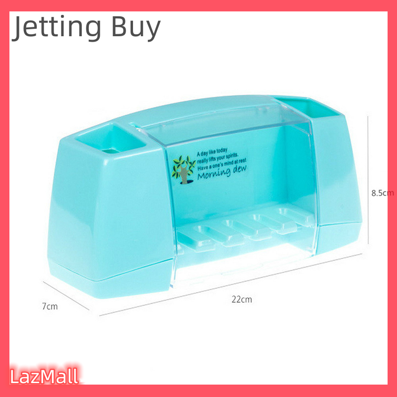 [Jettingbuy] Hộp bàn chải đánh răng chủ lưu trữ đa chức năng giảm giá chớp nhoáng móc hút phụ kiện phòng tắm