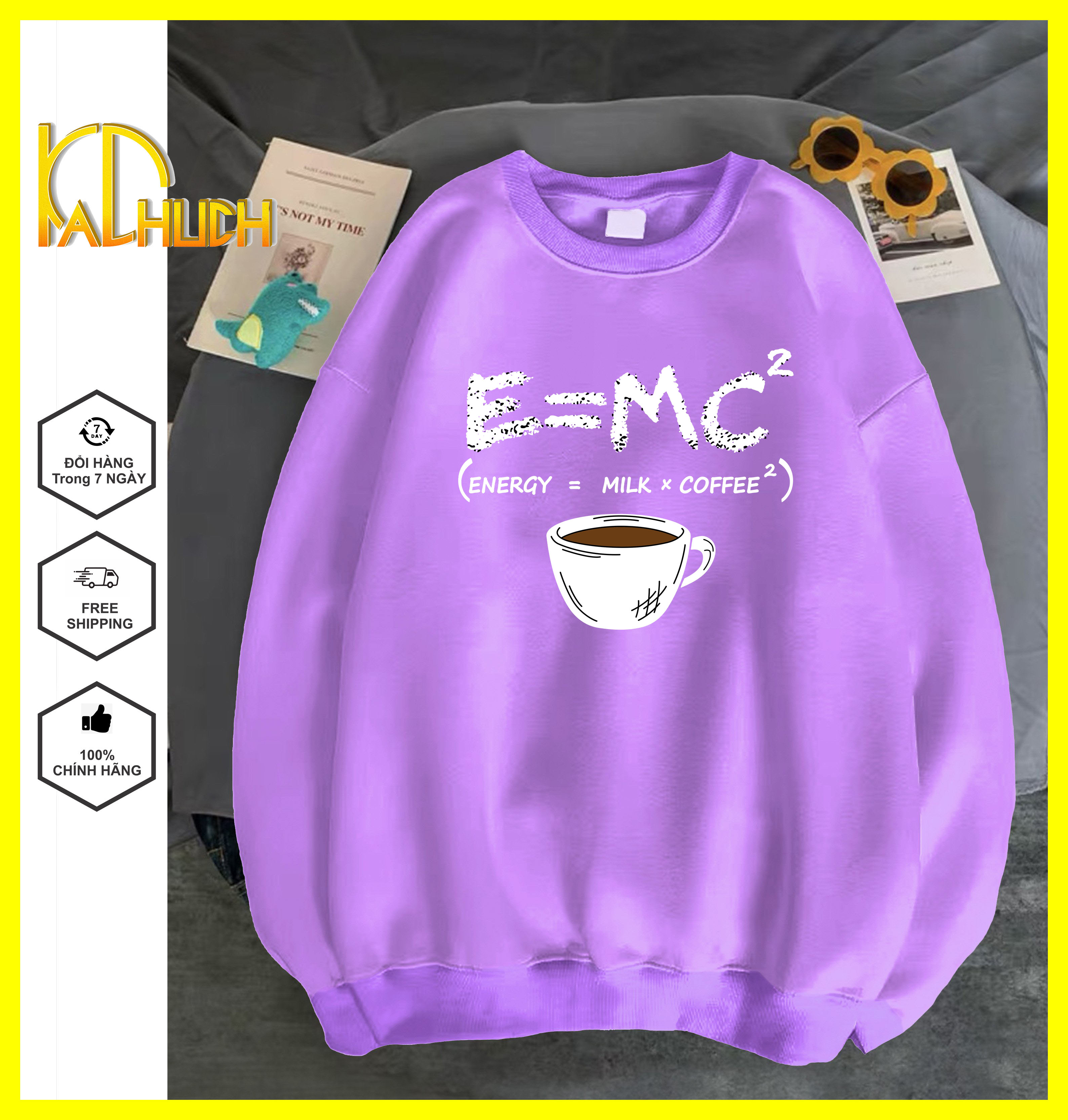 Áo sweater nam nữ unisex in hình lạ mắt