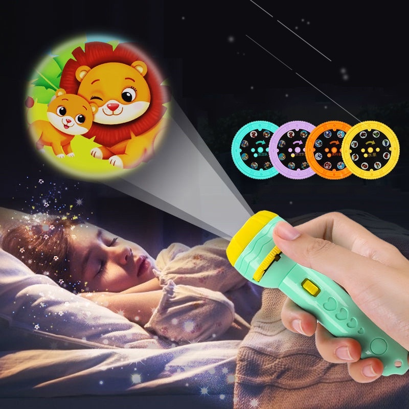 Đèn pin chiếu hình cho bé 24 hình động vật sắc nét